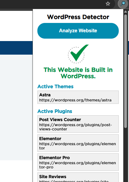 WordPress Detector